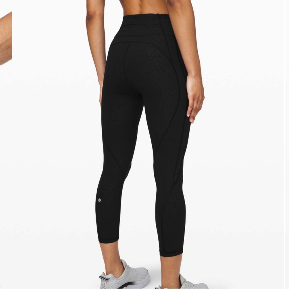 Lululemon Time To Sweat Crop 23" in Polar Shift Emboss Black